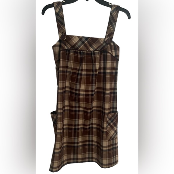 Faith ,Love & Passion Preppy Brown Plaid Jumper size 3 Preppy Academia - Picture 12 of 12